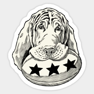 Football Hound Dog Sticker